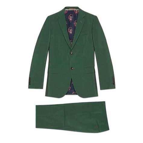 what is a green gucci suit|dark green Gucci suit.